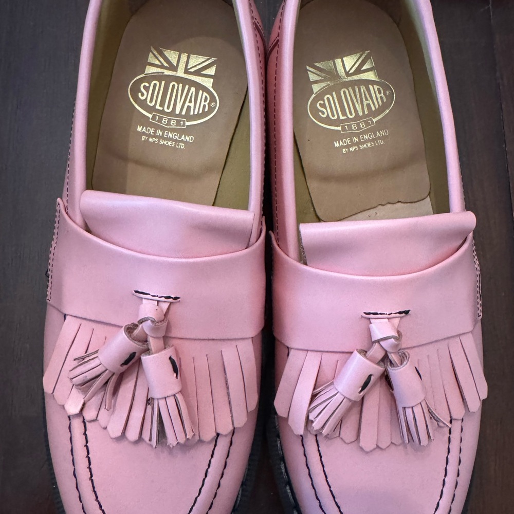 Solovair Pink Tassel Loafers